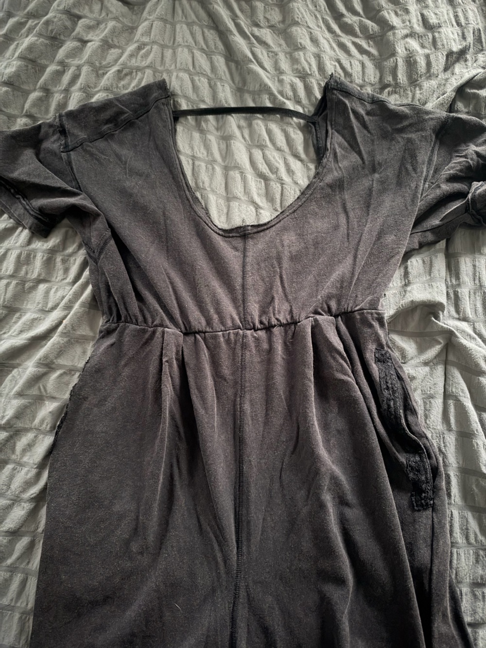 Free People Charcoal Scoop jumpsuit